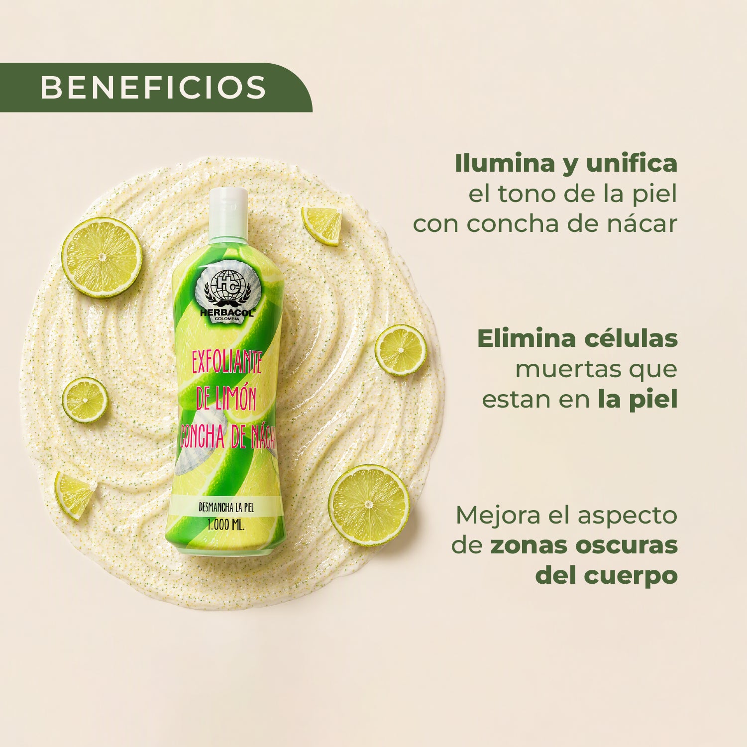 EXFOLIANTE DE LIMÓN Y CONCHA DE NÁCAR