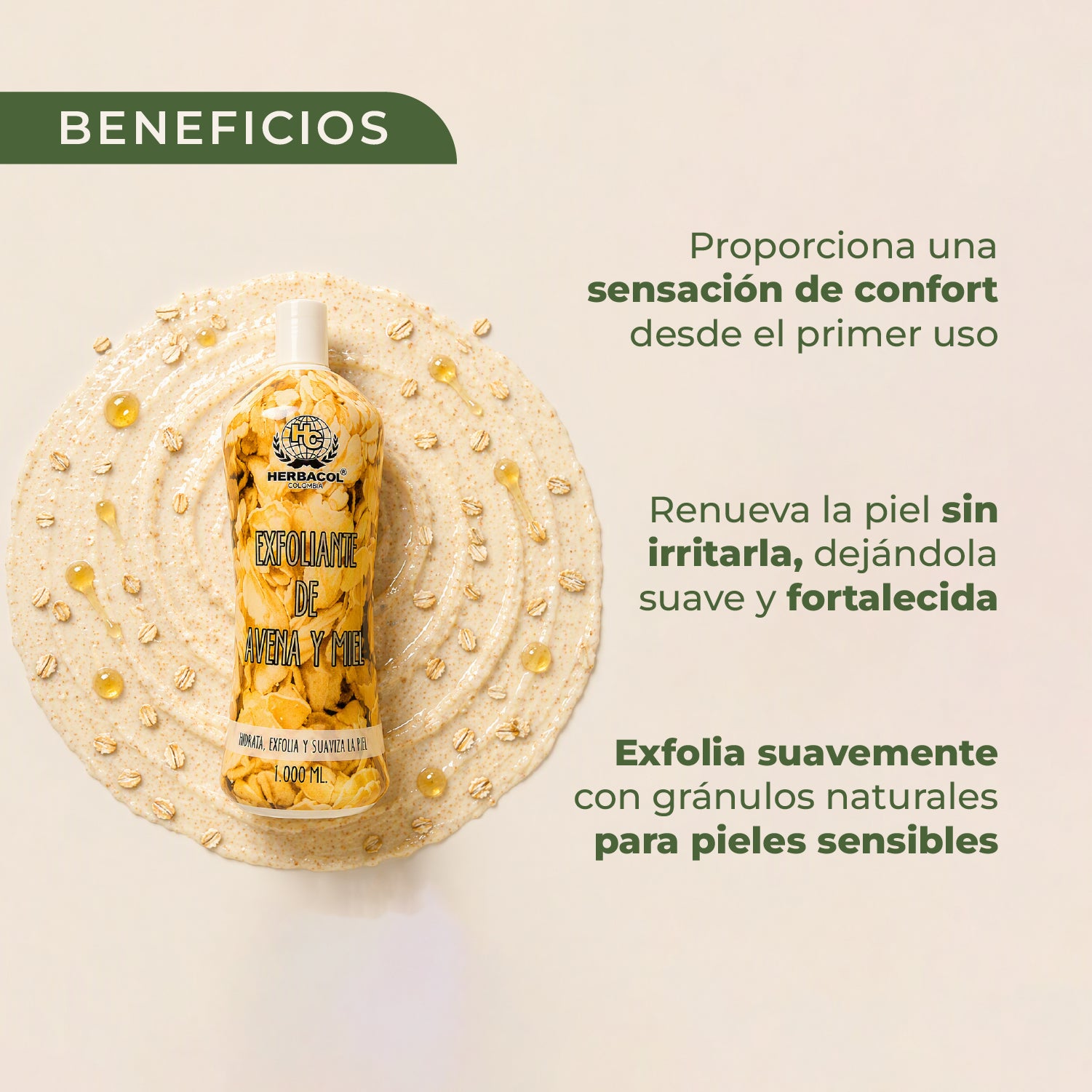 EXFOLIANTE DE AVENA Y MIEL