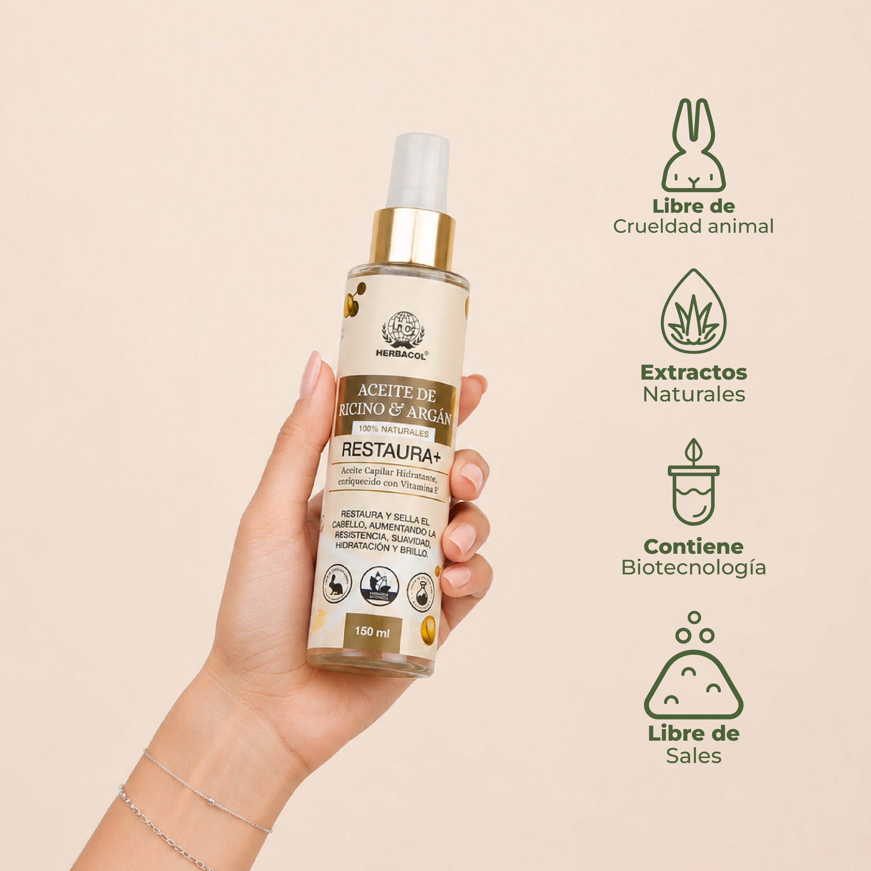 ACEITE DE RICINO Y ARGÁN RESTAURA+