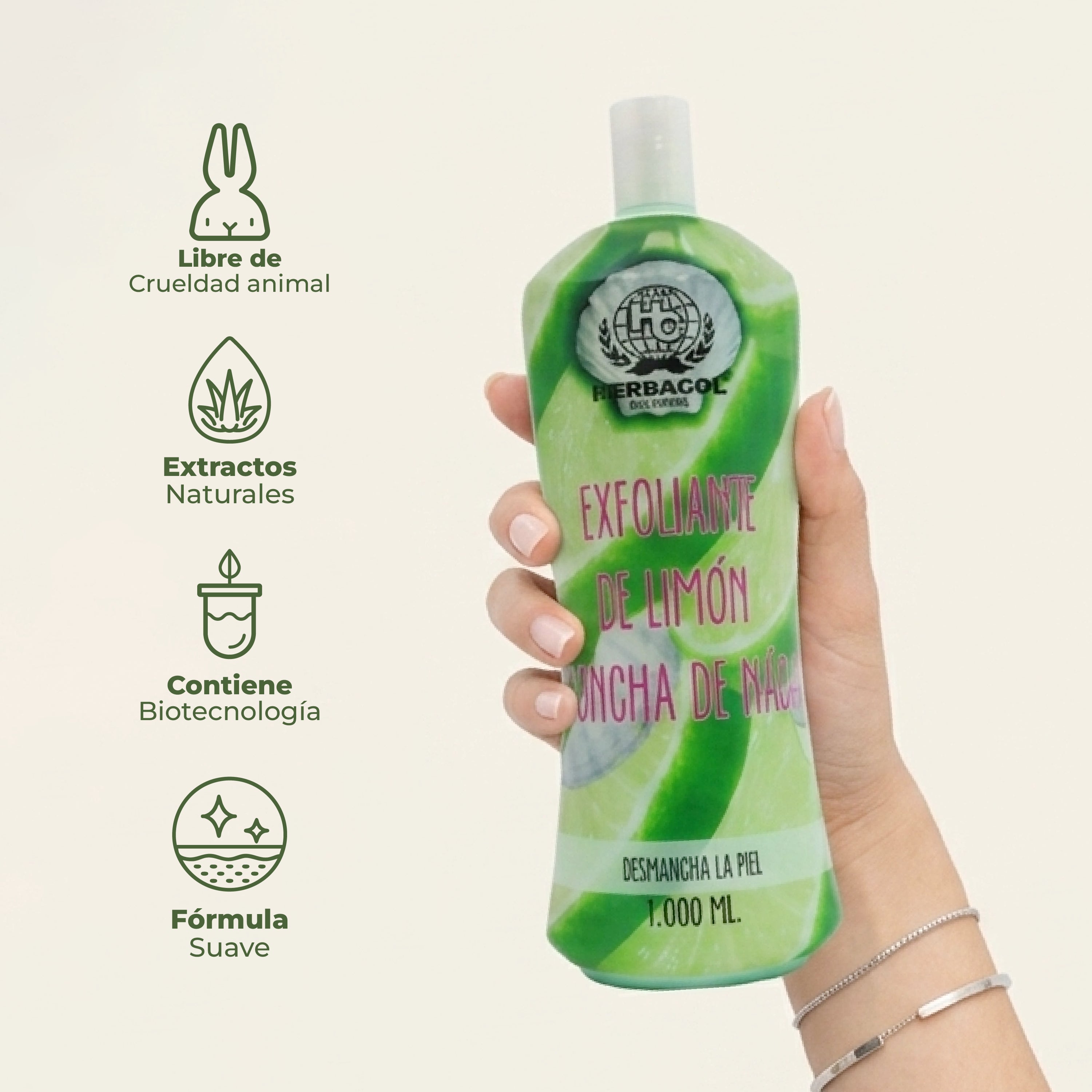 EXFOLIANTE DE LIMÓN Y CONCHA DE NÁCAR