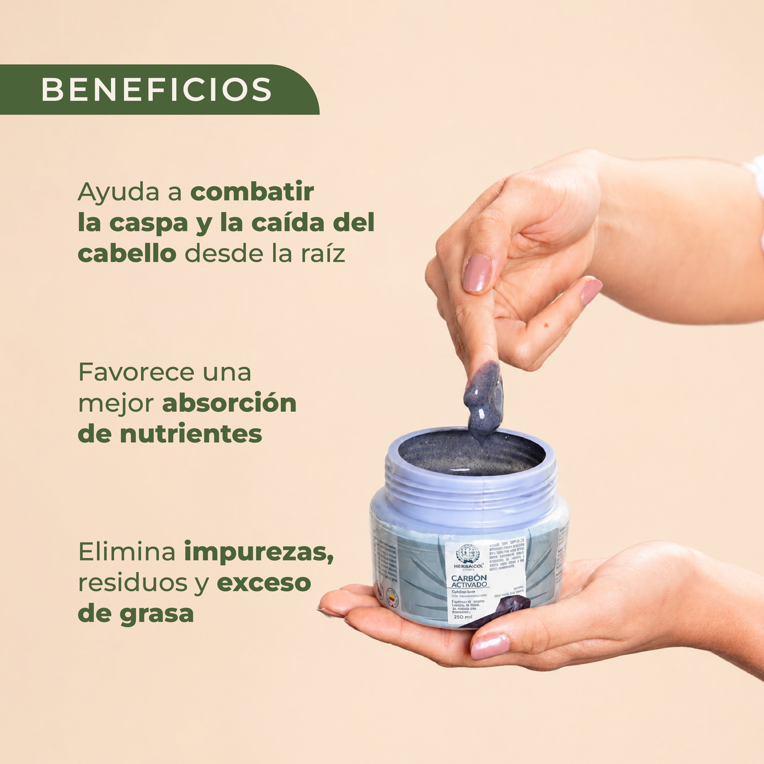 EXFOLIANTE CAPILAR DE CARBÓN ACTIVADO