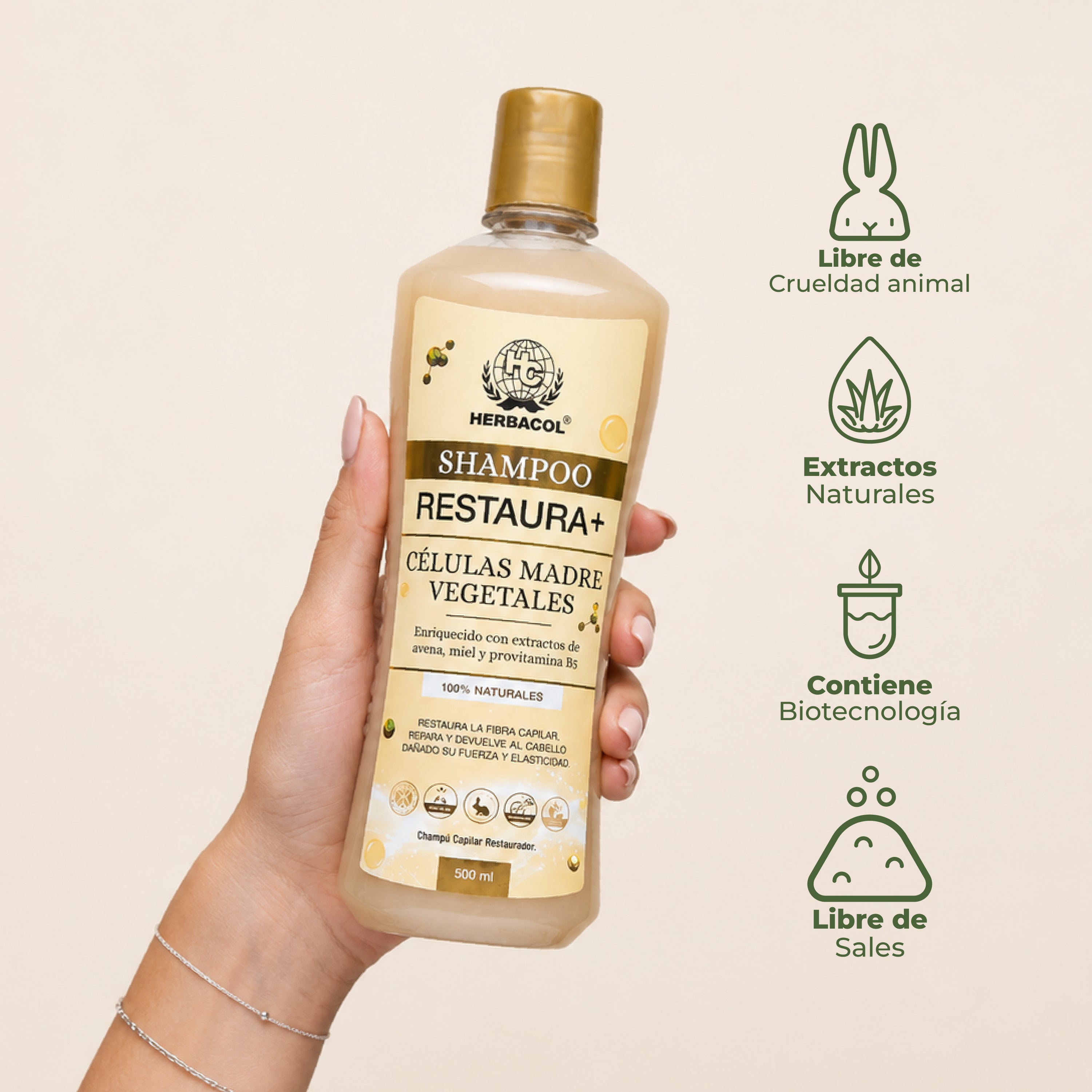 SHAMPOO CON CÉLULAS MADRE RESTAURA+