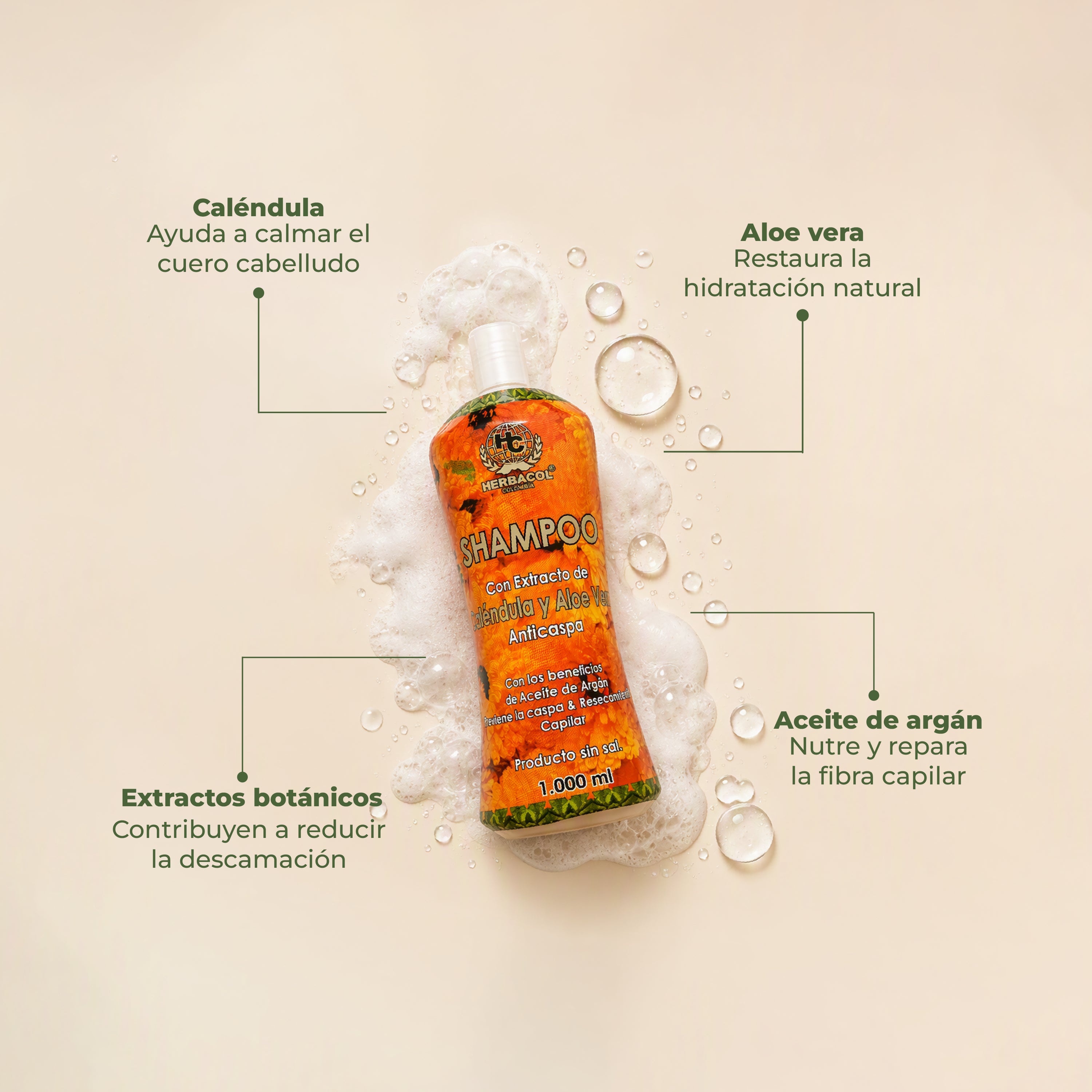 SHAMPOO DE CALÉNDULA Y ALOE VERA