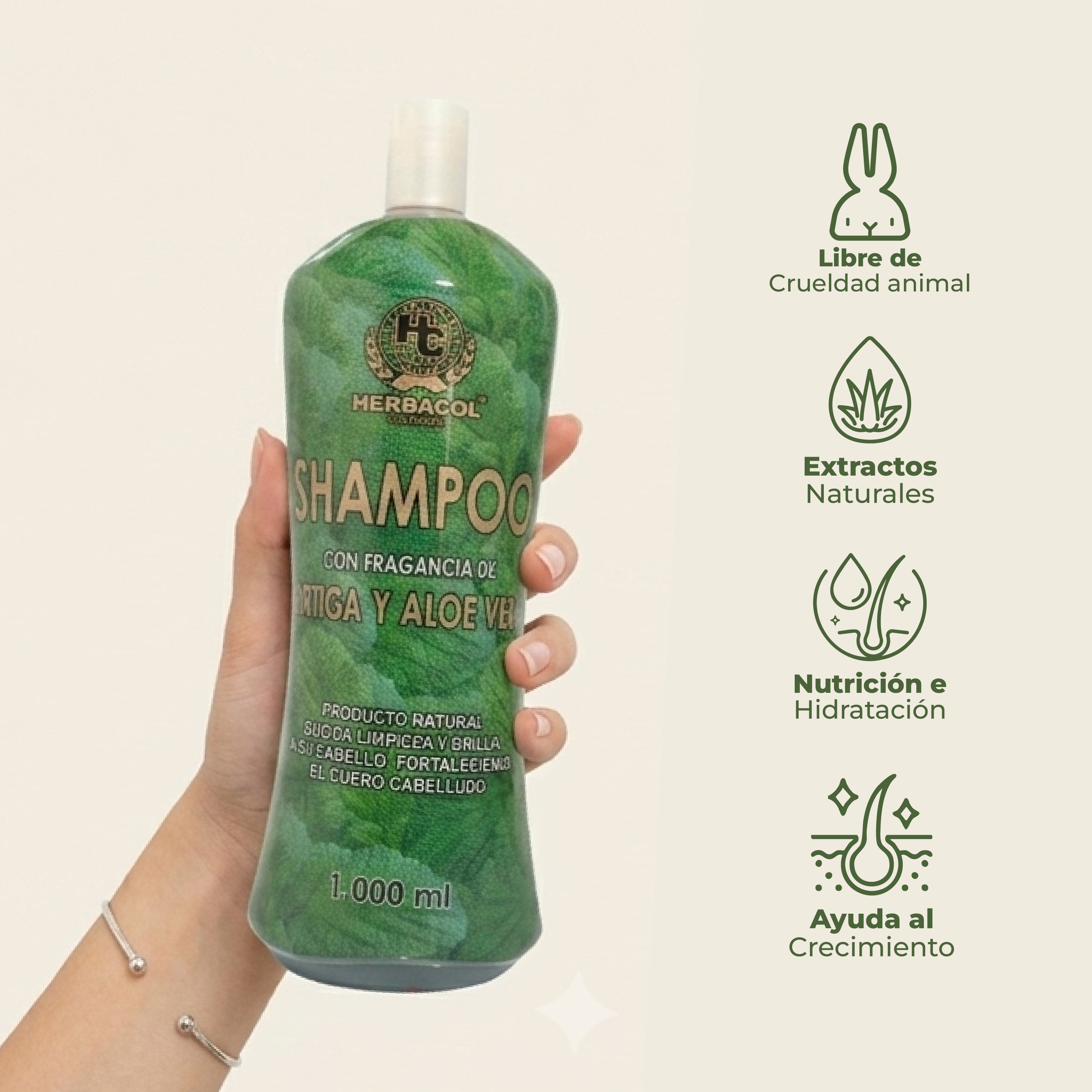 SHAMPOO DE ORTIGA Y ALOE VERA