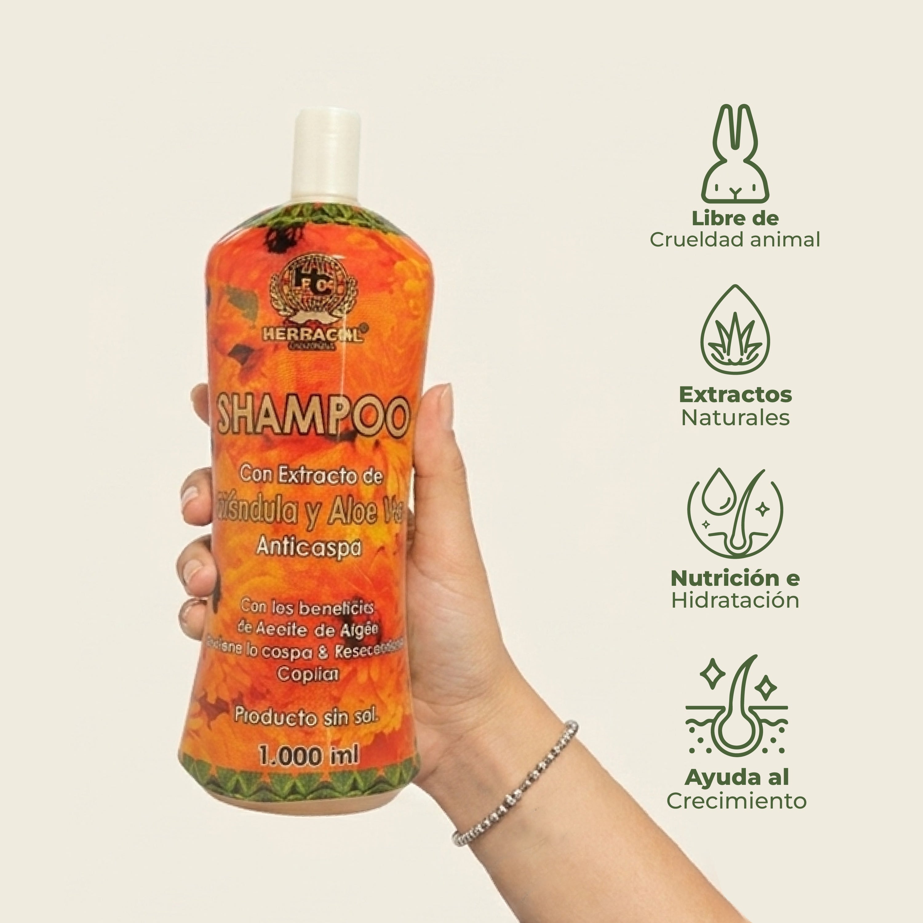 SHAMPOO DE CALÉNDULA Y ALOE VERA