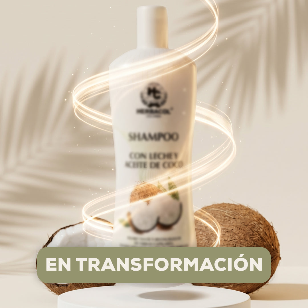 SHAMPOO CON LECHE Y ACEITE DE COCO